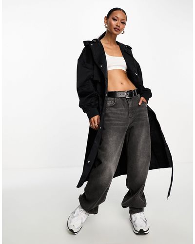 Nike Trench-coat avec petit logo virgule - Noir