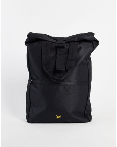 Lyle & Scott Roll Top Backpack - Black