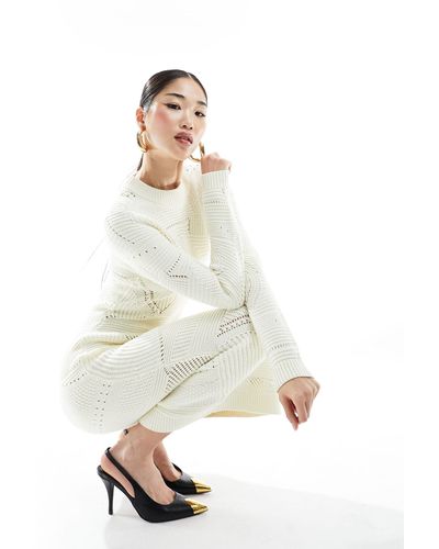 EDITED Textured Knit Midaxi Dress - White