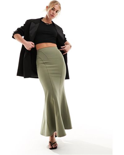 & Other Stories Fluted Maxi Skirt - Green
