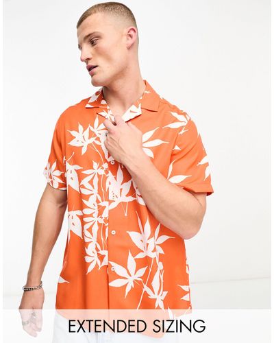 ASOS Overhemd Met Reverskraag - Oranje