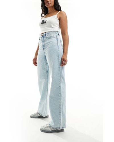 River Island Jeans dritti chiaro vestibilità comoda - Blu