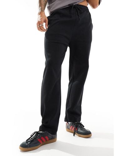 Pull&Bear Tailored Straight Leg Trouser - Black