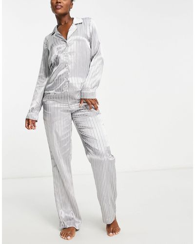 Vero Moda Pijama gris - Blanco