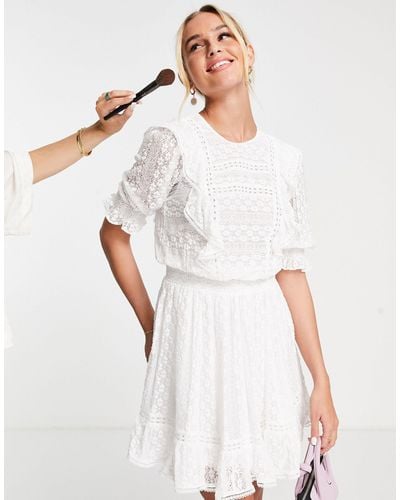 Forever New Lace Mini Dress - White