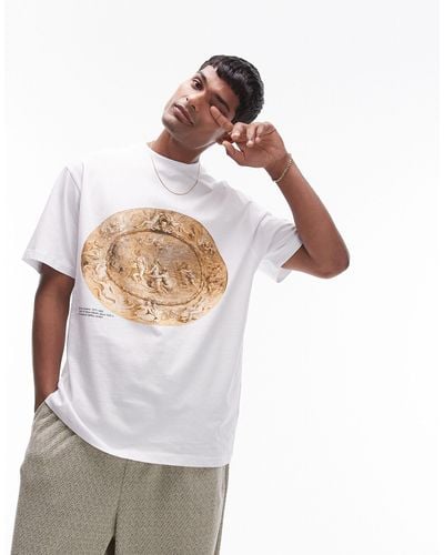 TOPMAN Extreme Oversized Fit T-shirt With The Birth Print - White