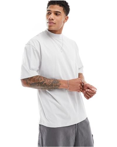 ASOS Oversized T-shirt With Turtle Neck - White