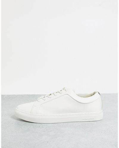 Jack & Jones Premium Faux Leather Sneaker - White