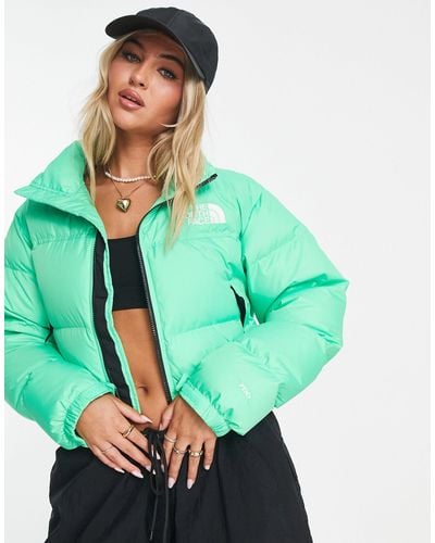 The North Face Nuptse - Cropped Donsjack - Groen