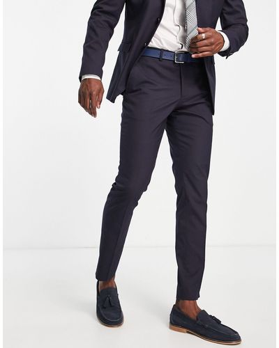 SELECTED Slim-fit Pantalon Met Stretch - Blauw