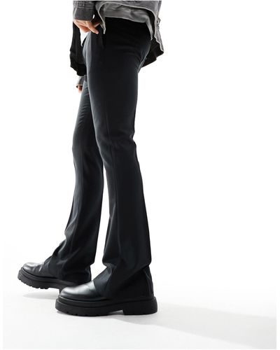ASOS Pantalon élégant évasé coupe skinny - Noir