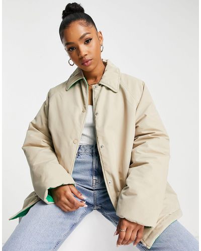 ASOS Reversible Quilt Lined Jacket - Green