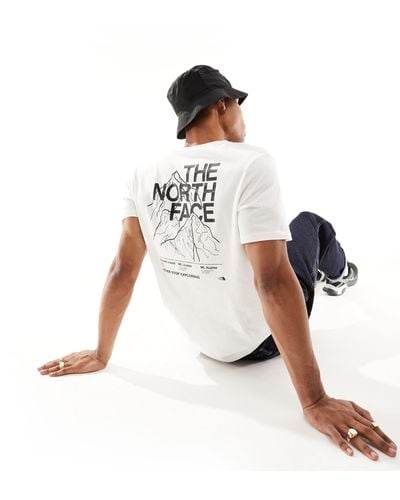 The North Face Mountain Outline Back Print T-shirt - White