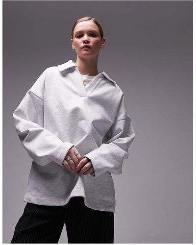 TOPSHOP – hochwertiges sweatshirt - Grau