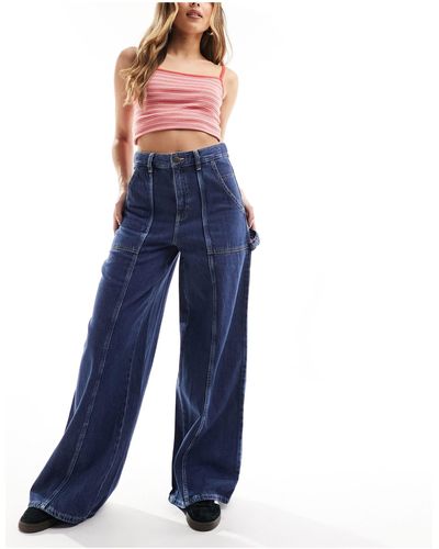 Lee Jeans Vaqueros utilitarios con costuras delanteras - Azul