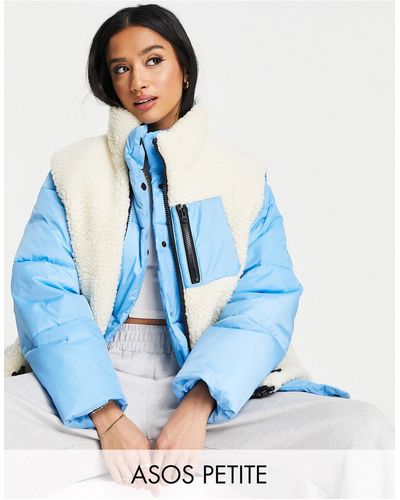 ASOS Asos Design Petite - Pufferjack Met Afneembare Bodywarmer Van Borg - Groen