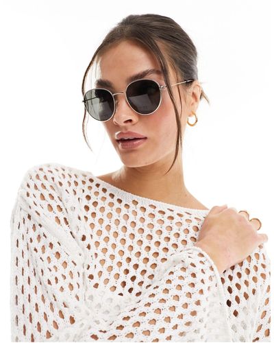 New Look Round Sunglasses - White