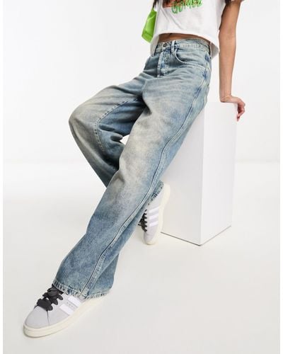 COLLUSION x005 straight leg jeans with silver coating