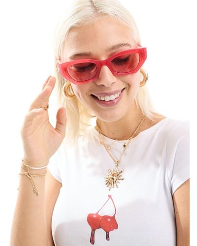 Ray-Ban Zena Cat Eye Sunglasses - White