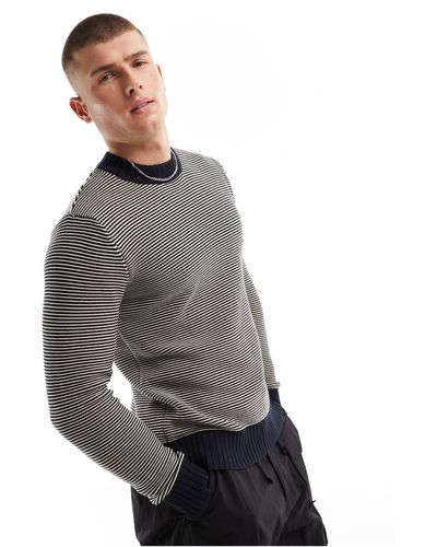 SELECTED Knitted Crew Neck Jumper - Grey