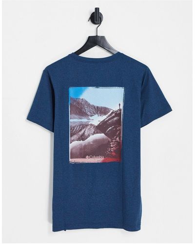 Columbia Tech trail - t-shirt à imprimé graphique au dos - Bleu