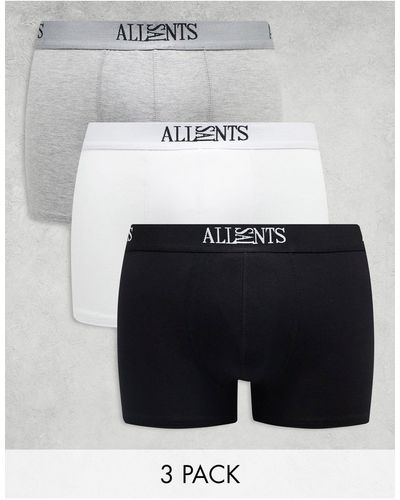 AllSaints – 3er-pack baumwollunterhosen - Weiß