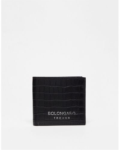 Bolongaro Trevor Croc Print Wallet - Black