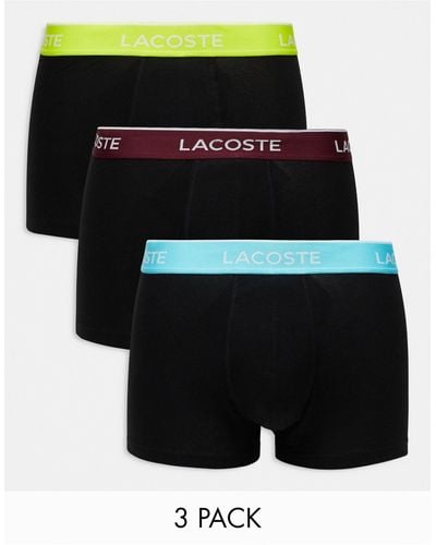 Lacoste – essentials – 3er-pack unterhosen - Schwarz