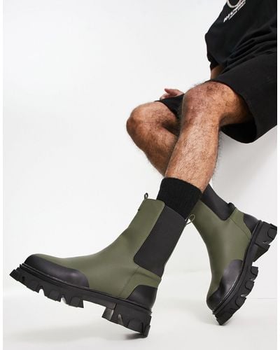 Public Desire Fairfax High Shaft Chelsea Boots - Black