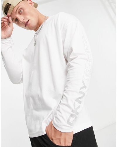 DKNY Dkny – st laurence – langärmliges t-shirt - Weiß