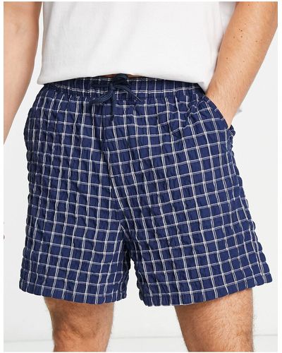ASOS – weite shorts aus strukturiertem cord - Blau