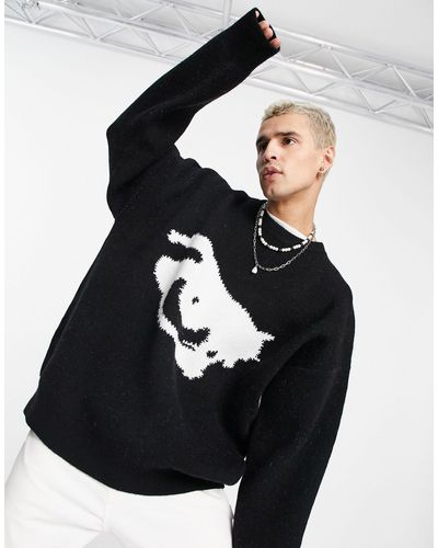 Jaded London Oversized Sweater - Black