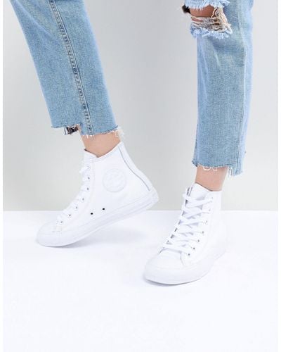 Converse Chuck Taylor All Star Ox Leather Monochrome Sneakers - Blue
