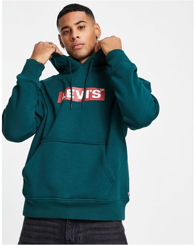 Levi's Hoodie With Boxtab Logo - Green