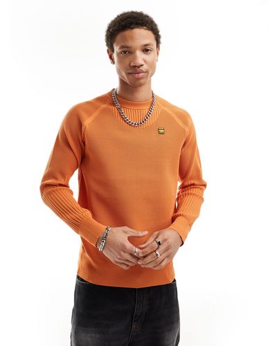 G-Star RAW Pullover Knitted Jumper - Orange