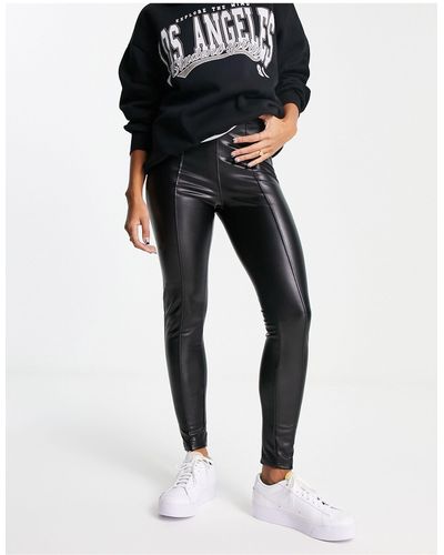 New Look Faux Leather Trouser leggings - Black