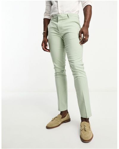 New Look Skinny Suit Trouser - Green