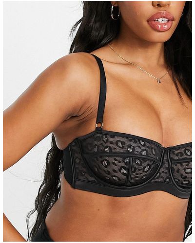 Figleaves Coppe grandi - pimlico - reggiseno a balconcino - Nero