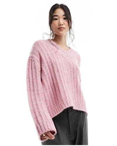 ASOS V Neck Sweater - Pink