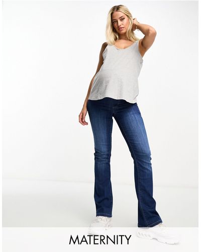 Mama.licious Mamalicious - jeans a zampa indaco - Blu