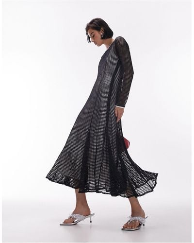TOPSHOP Netted Lace Full Skirt Maxi Dress - Multicolour