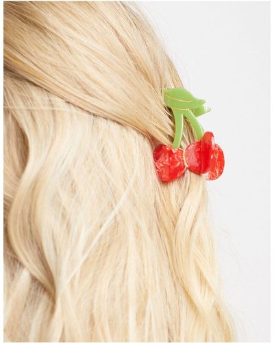 Glamorous Mini Cherry Resin Hair Claw - Multicolor