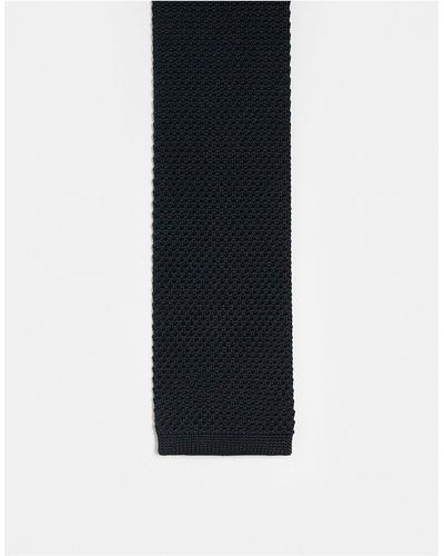 Twisted Tailor Knitted Tie - Black