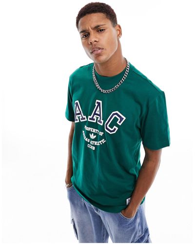adidas Originals Rifta aac - t-shirt stile college - Verde