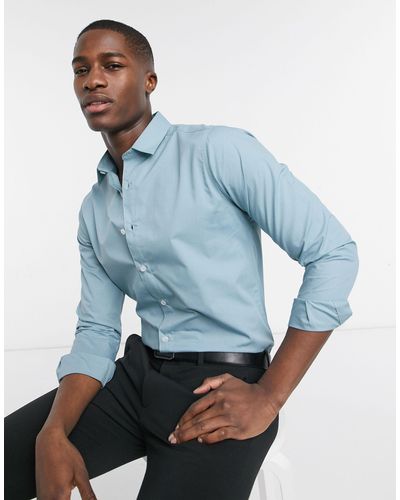 Bolongaro Trevor Klassiek Slim-fit Overhemd - Blauw