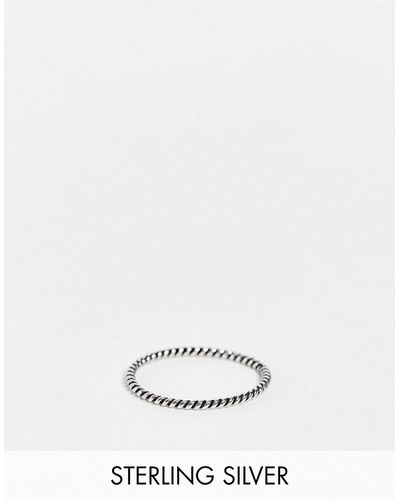 Kingsley Ryan – ring aus sterling mit gedrehtem design - Weiß