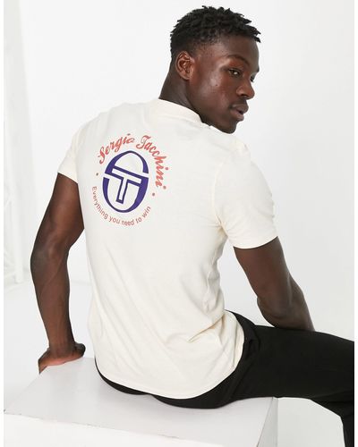 Sergio Tacchini 'everything You Need To Win' - T-shirt Met Print Op - Wit