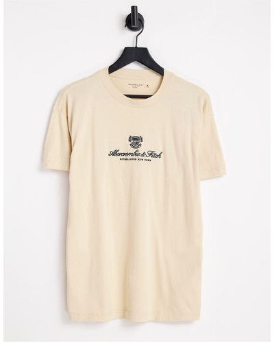 Abercrombie & Fitch – t-shirt - Natur