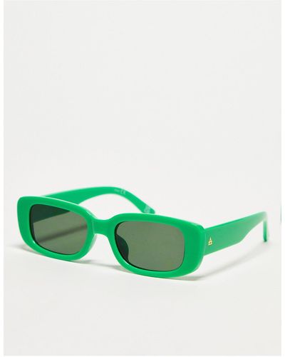 Aire Ceres Rectangle Festival Sunglasses - Green