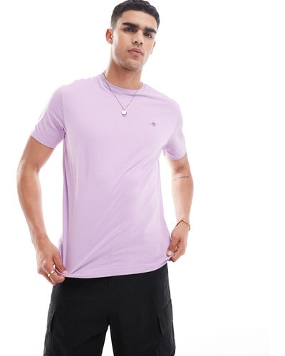 GANT Shield Logo Embroid T-shirt - Purple